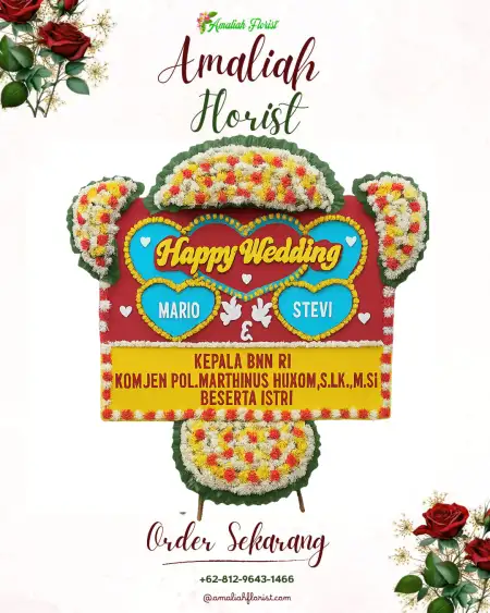 Papan Bunga Pernikahan Bantur